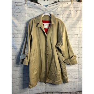 Men's Vintage London Fog Button Down Trench Coat Rain Repellent SZ 16R